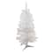 4ft. Pre-Lit White Slim Tinsel Artificial Christmas Tree, Clear Lights